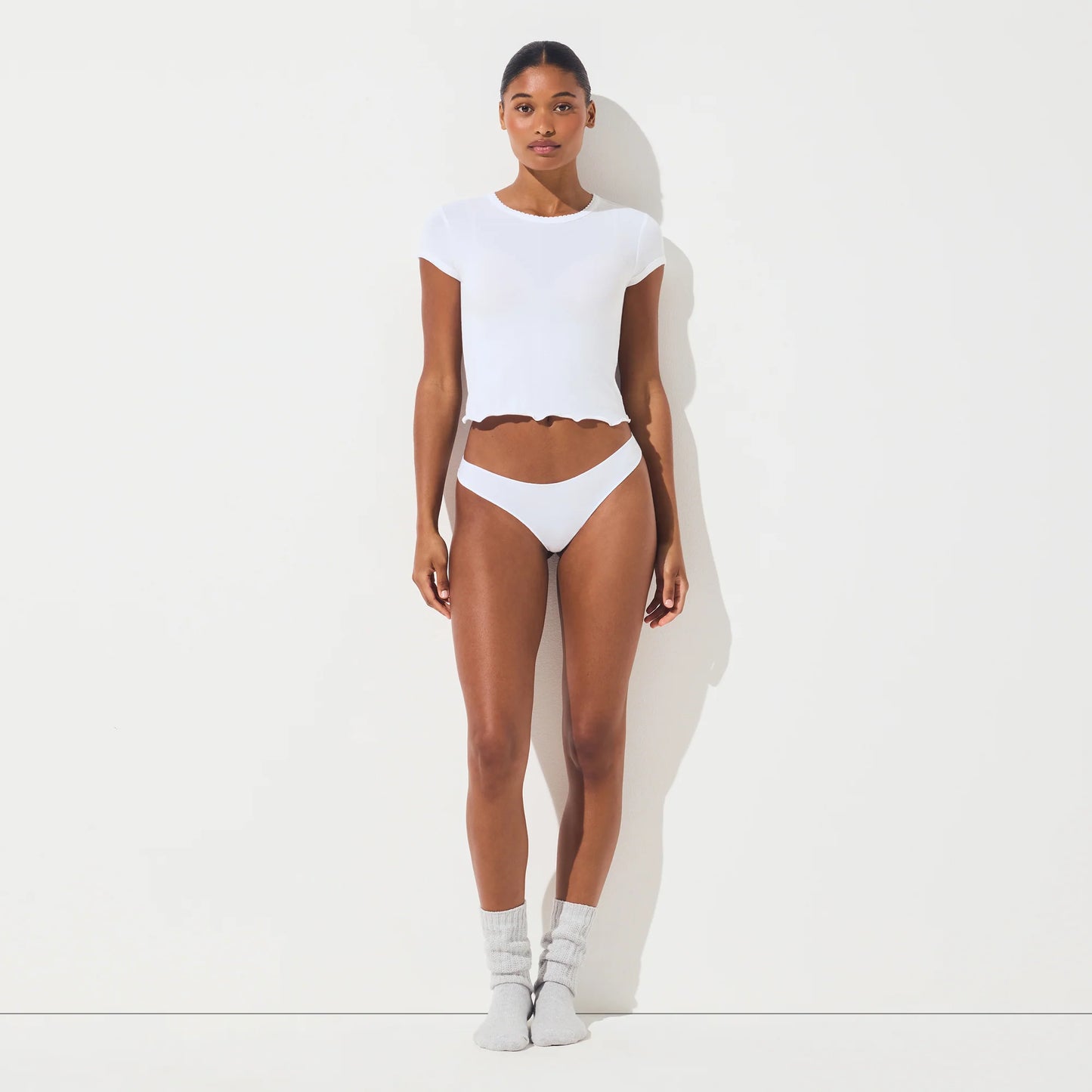 LIGHTWEIGHT COTTON THONG | SNOW