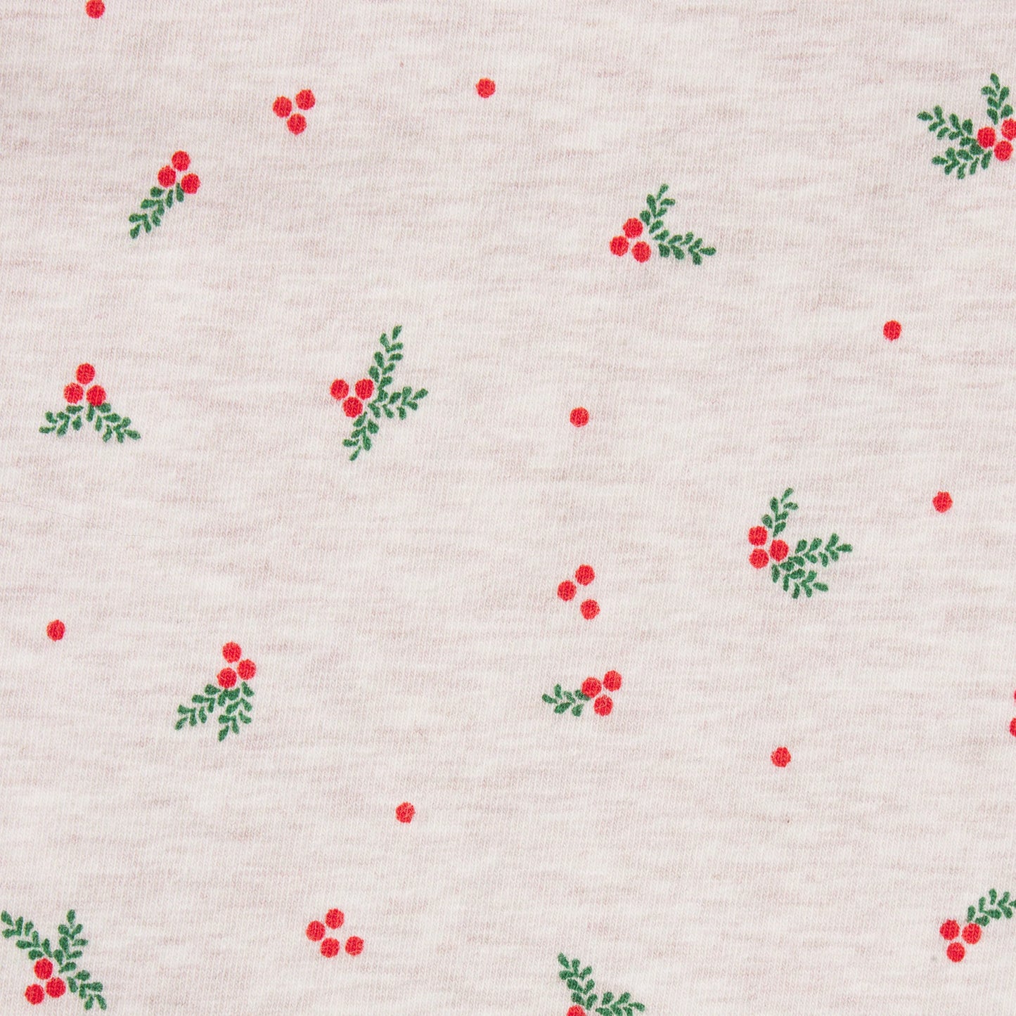 COTTON JERSEY FOLDOVER PANT | OATMEAL HEATHER HOLLY PRINT