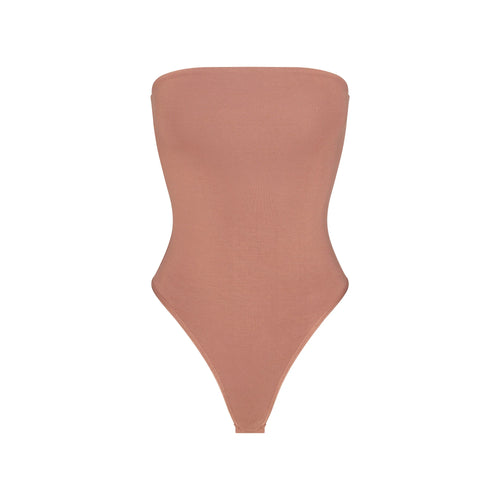 SMOOTH LAYERS STRAPLESS BODYSUIT | NUTMEG