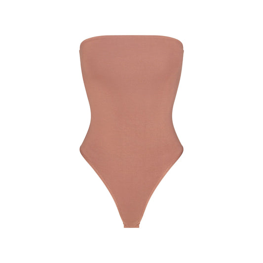 SMOOTH LAYERS STRAPLESS BODYSUIT | NUTMEG