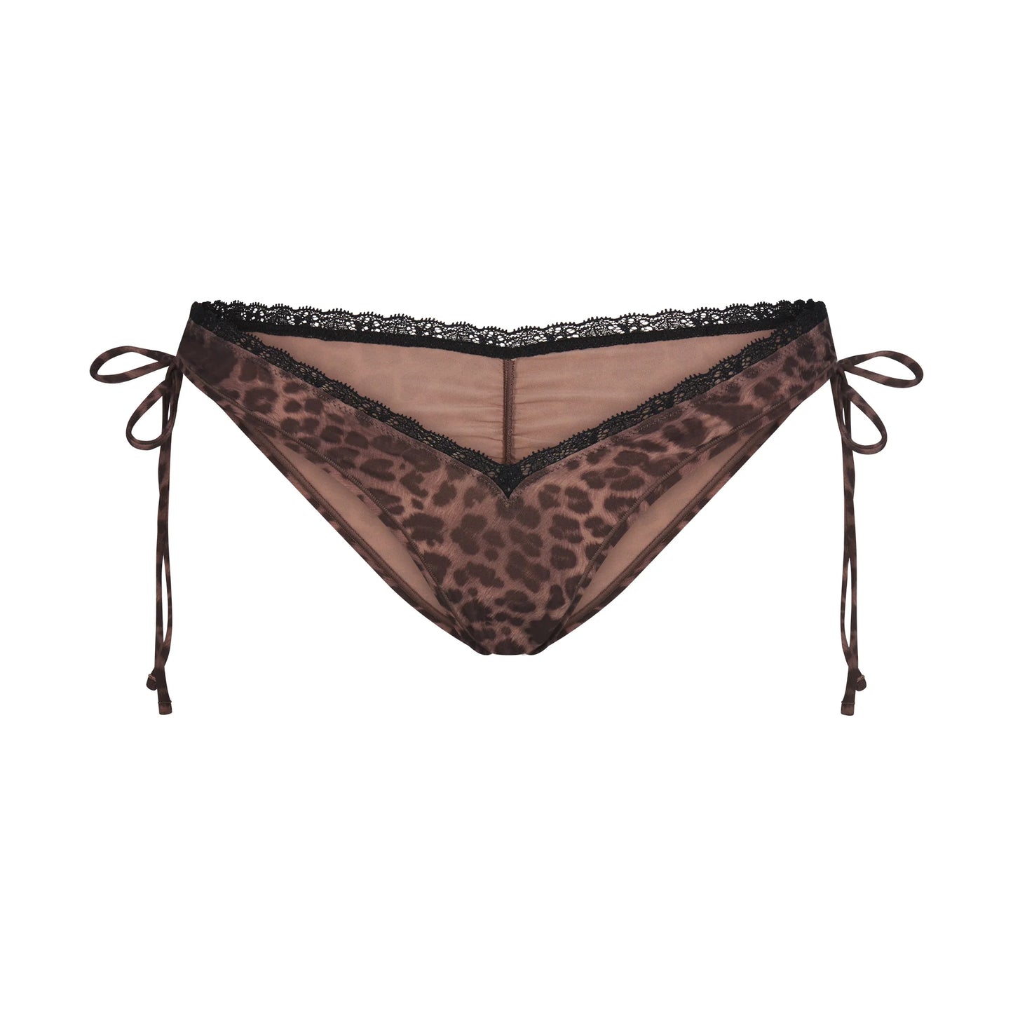 FITS EVERYBODY LACE MICRO TANGA | UMBER LEOPARD PRINT