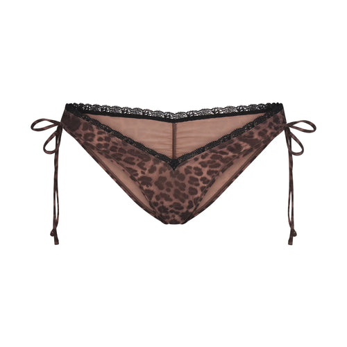 FITS EVERYBODY LACE MICRO TANGA | UMBER LEOPARD PRINT