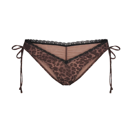 FITS EVERYBODY LACE MICRO TANGA | UMBER LEOPARD PRINT