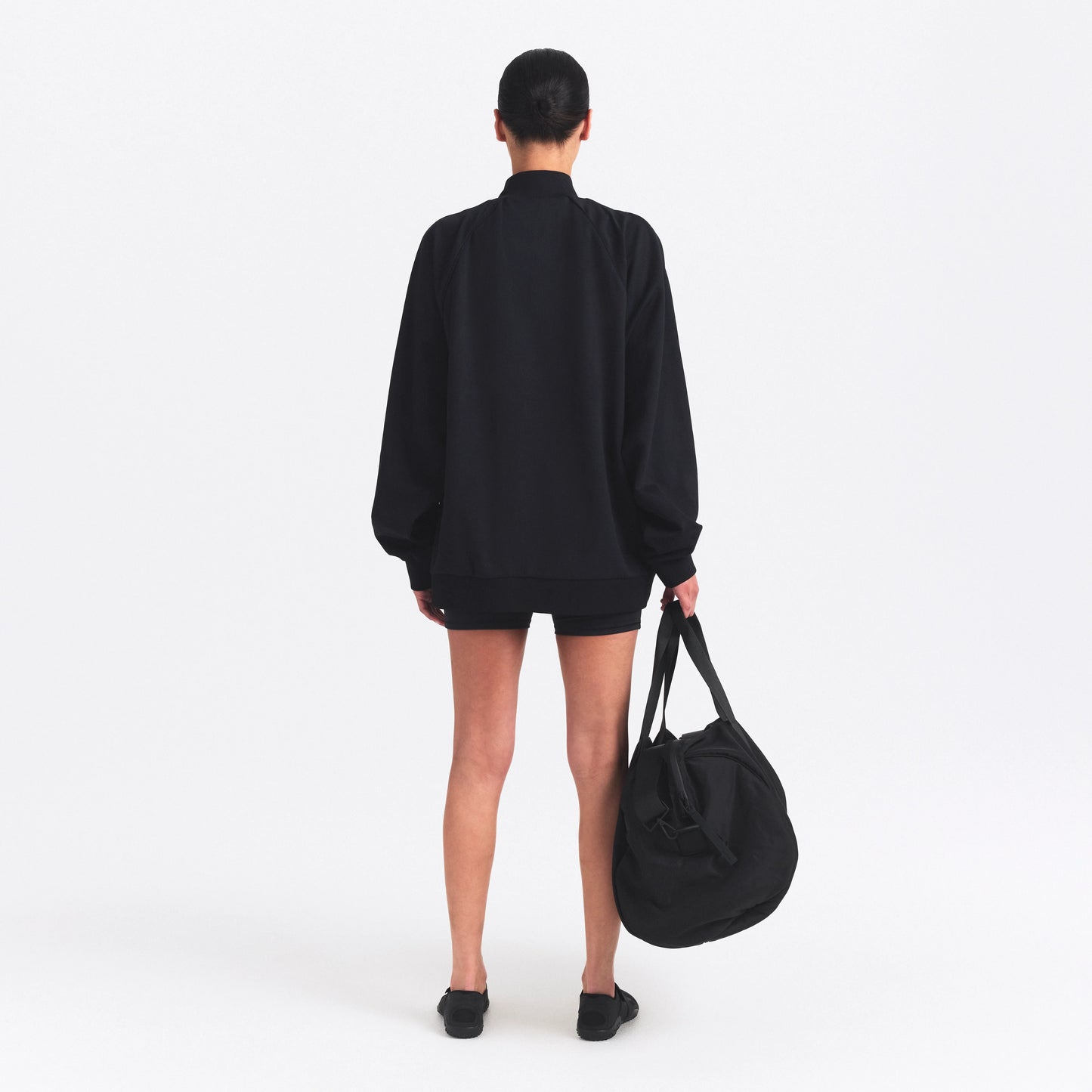 NikeSKIMS MATTE TRICOT OVERSIZED TRACK JACKET | OBSIDIAN
