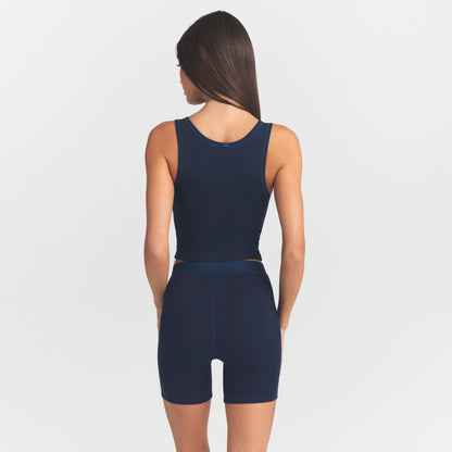 COTTON RIB BOXER | NAVY