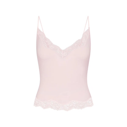 SKIMS SLEEP LACE CAMI AND PANT SET | BARELY PINK