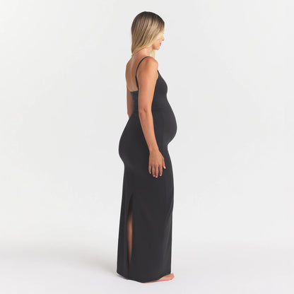 FITS EVERYBODY MATERNITY LONG SLIP DRESS | ONYX