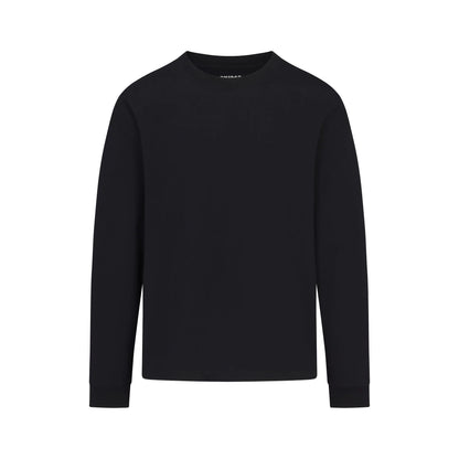 HEAVYWEIGHT COTTON MENS RELAXED LONG SLEEVE T-SHIRT | OBSIDIAN