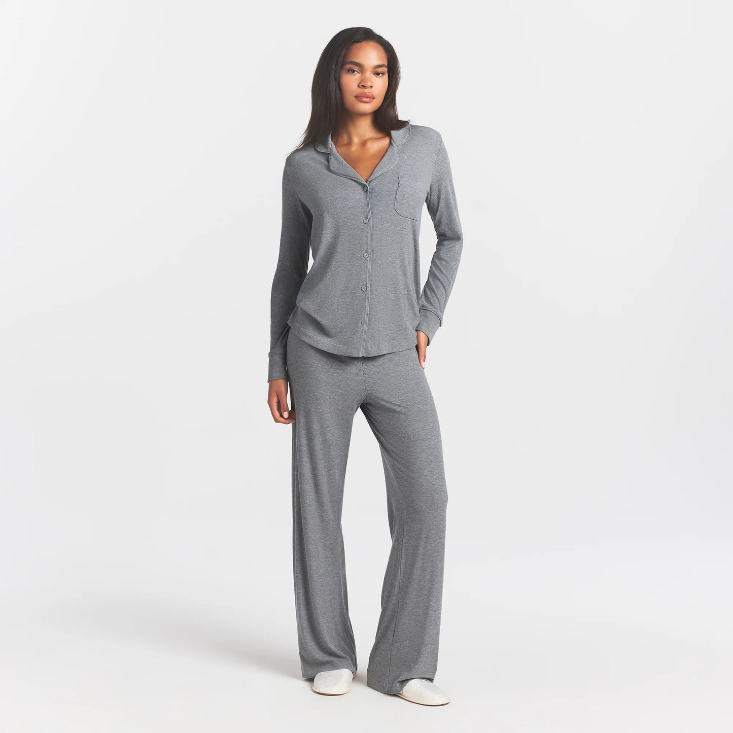 SOFT LOUNGE SLEEP SET | HEATHER GREY