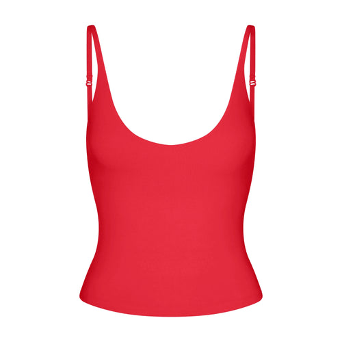 SMOOTH LAYERS SCOOP NECK CAMI | CARMINE