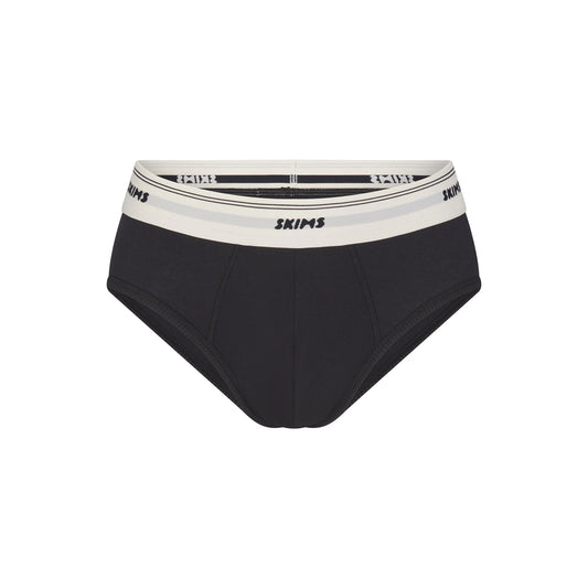 SKIMS COTTON RIB MENS BRIEF | ONYX