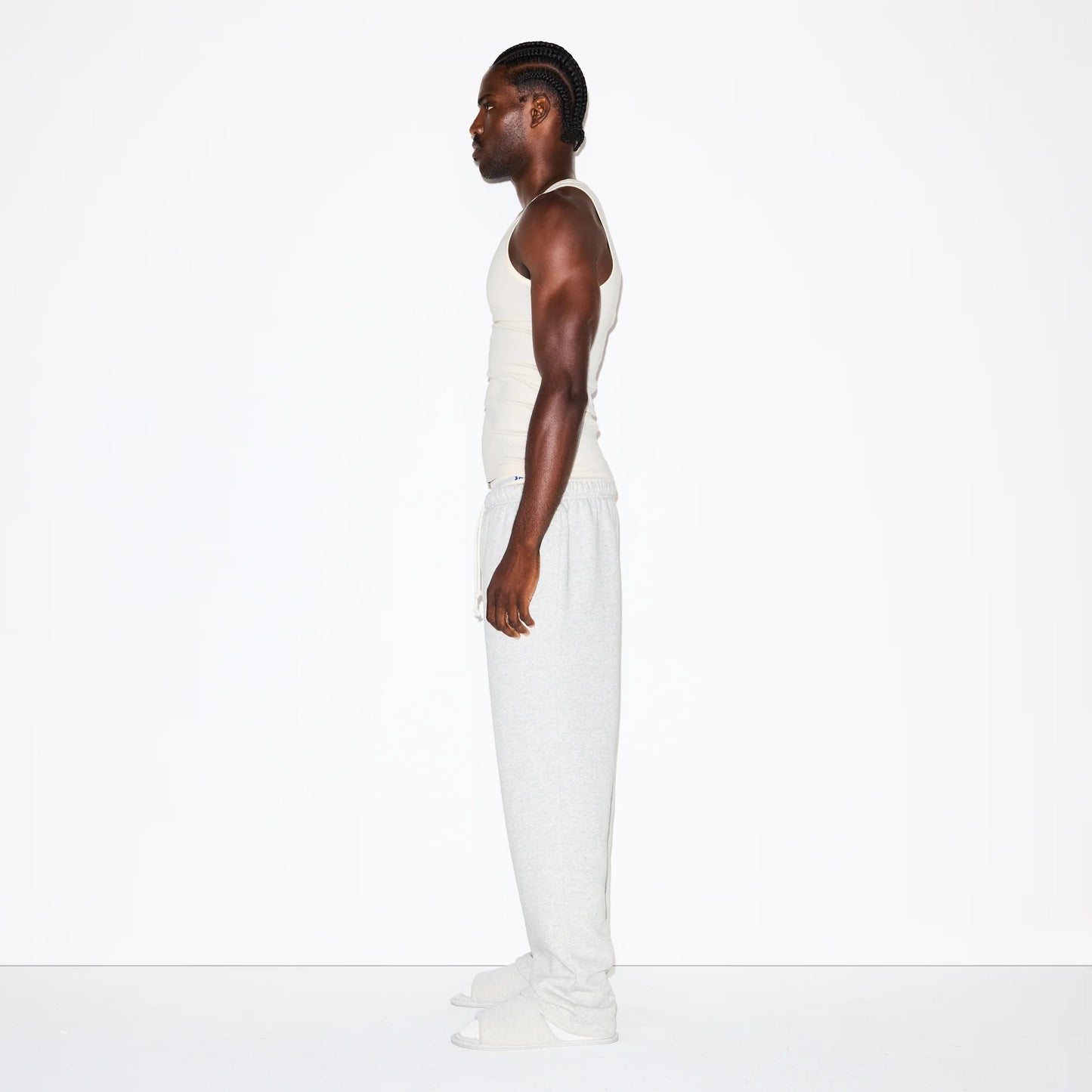 FLEECE LOUNGE MENS CLASSIC STRAIGHT LEG PANT | LIGHT HEATHER GREY