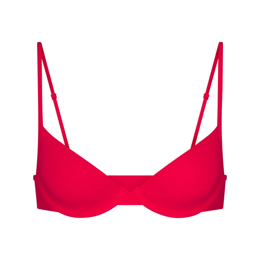 EVERYDAY COTTON UNLINED DEMI BRA | CARMINE