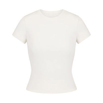 COTTON RIB T-SHIRT | MARBLE