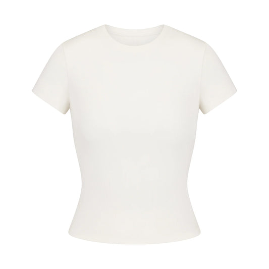COTTON RIB T-SHIRT | MARBLE