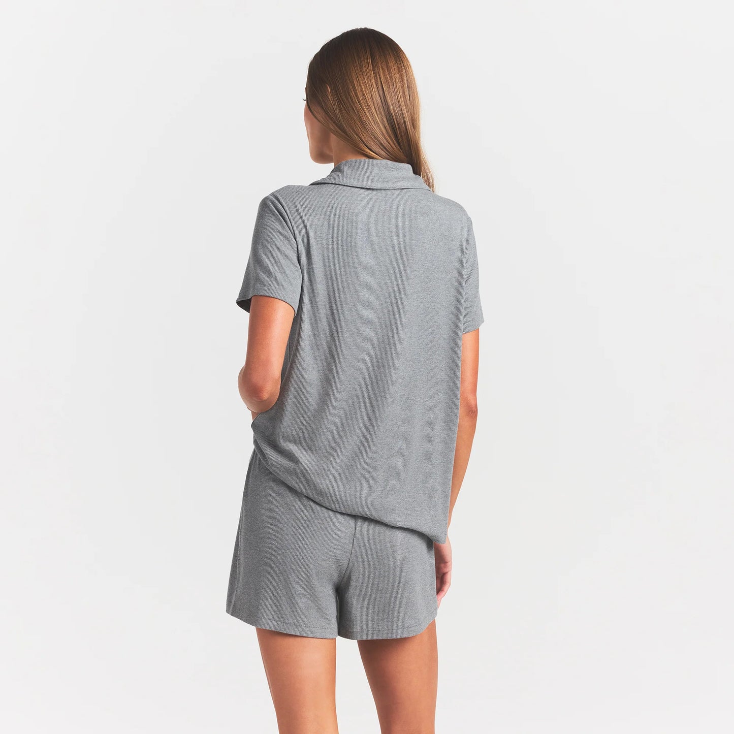 SOFT LOUNGE SHORT SLEEP SET | HEATHER GREY