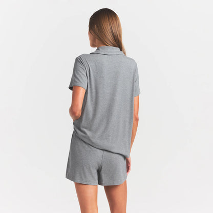 SOFT LOUNGE SHORT SLEEP SET | HEATHER GREY