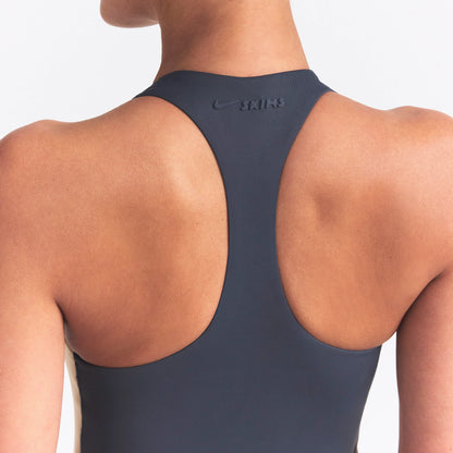 NikeSKIMS MATTE SHINE MIX RACERBACK 5" ONE PIECE | DEEP ROYAL AND STONE