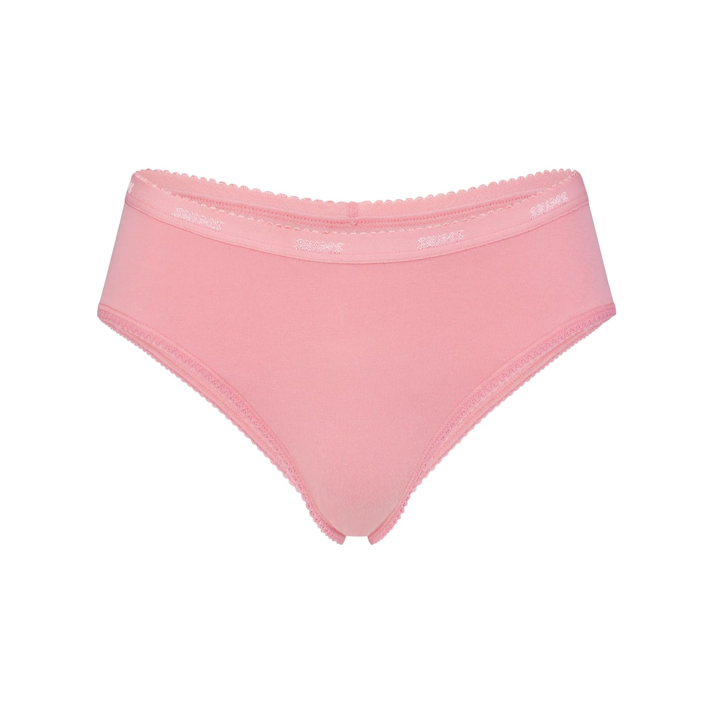 LIGHTWEIGHT COTTON LOGO PICOT HIPSTER | MELON TONAL