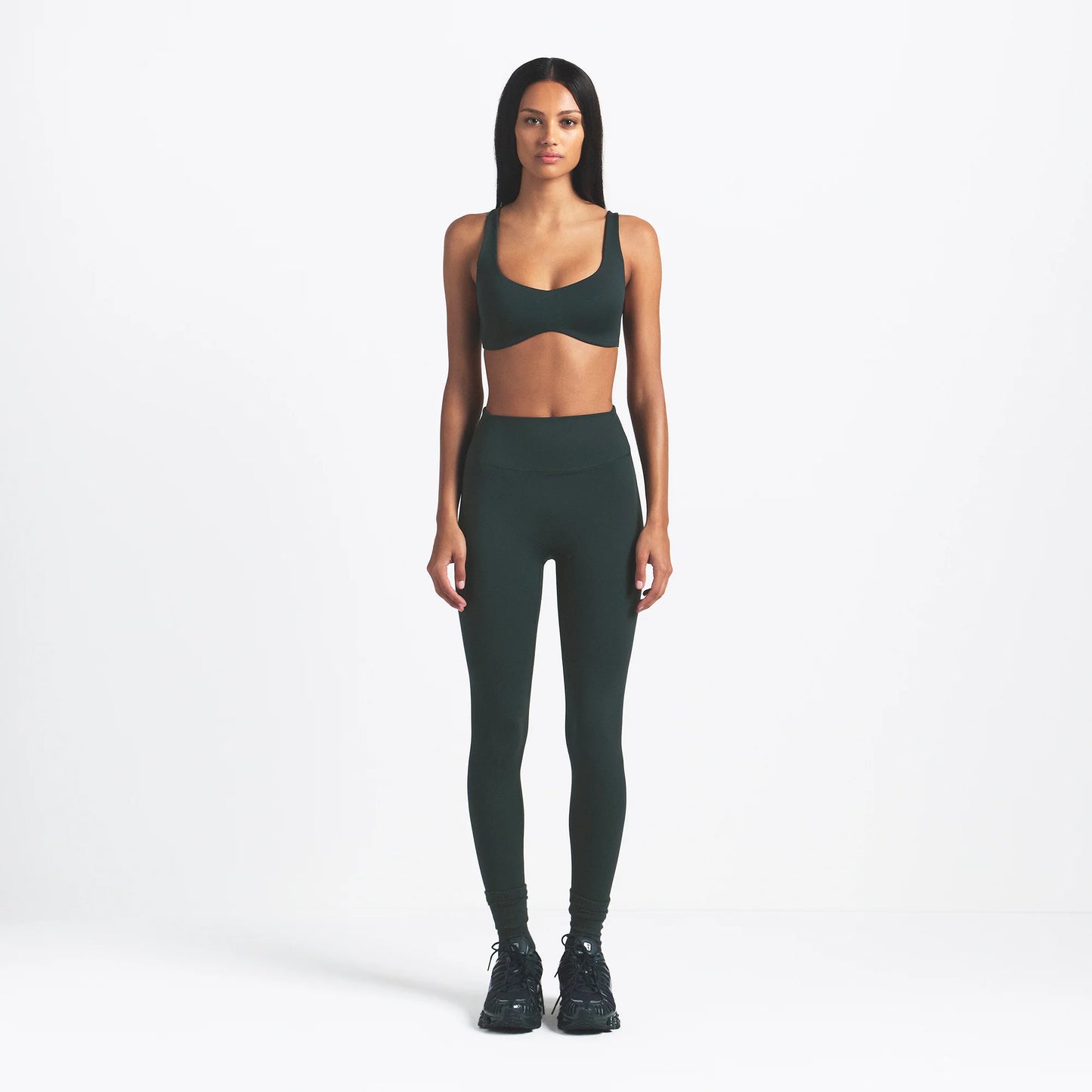 NikeSKIMS MATTE SHAPING SCOOP BRA | DARK TEAL