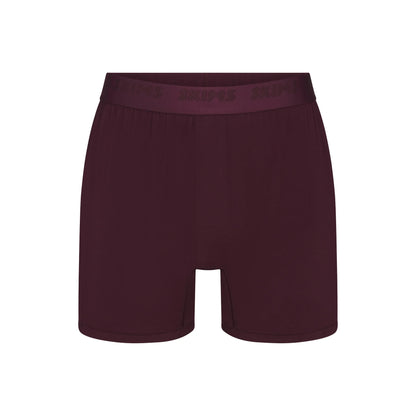 SKIMS STRETCH MENS KNIT BOXER | CURRANT