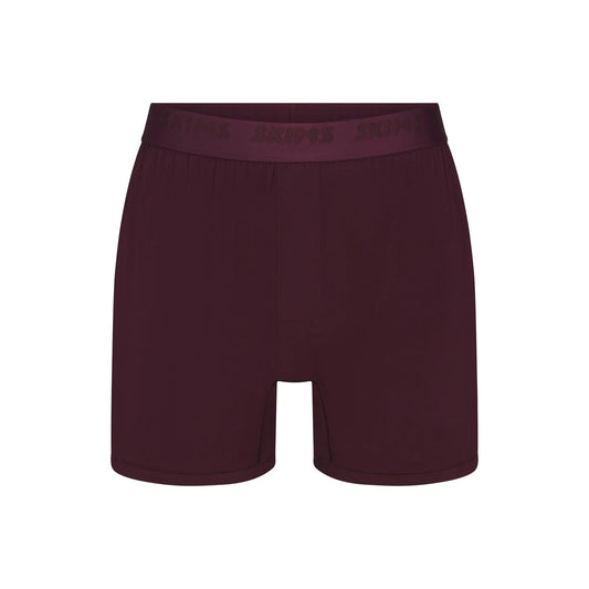 SKIMS STRETCH MENS KNIT BOXER | CURRANT