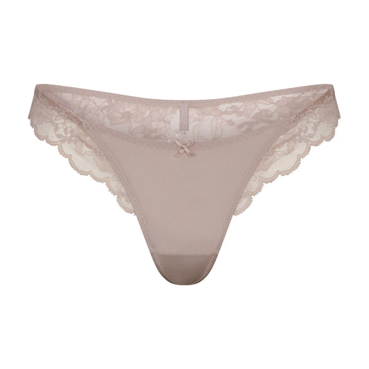 SKIMS LACE THONG | FAWN