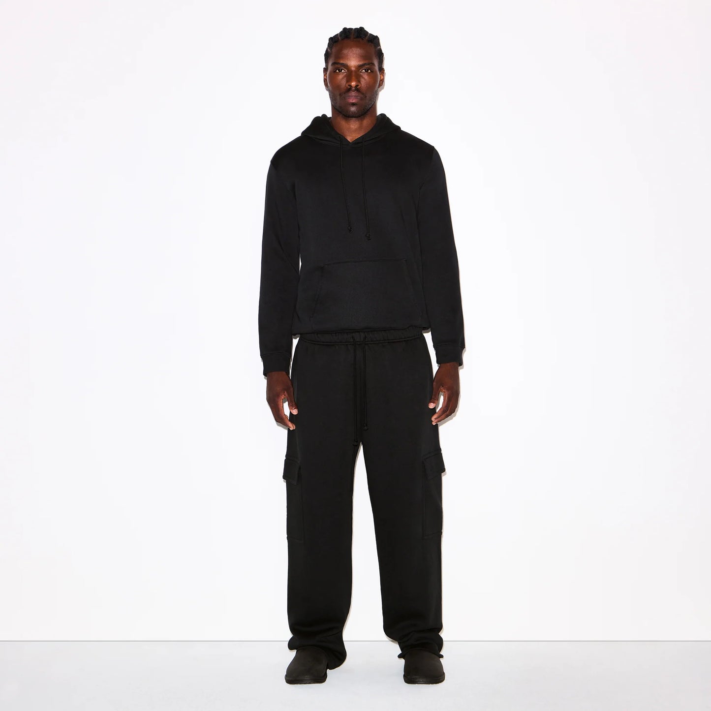 FLEECE LOUNGE MENS CLASSIC HOODIE | WASHED ONYX