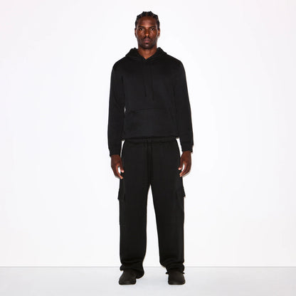 FLEECE LOUNGE MENS CLASSIC HOODIE | WASHED ONYX