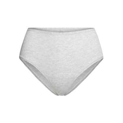 COTTON JERSEY FULL BRIEF | LIGHT HEATHER GREY