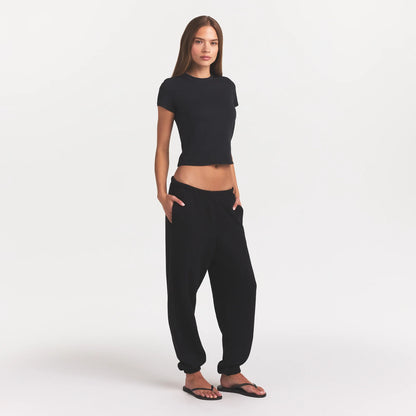 COTTON FLEECE CLASSIC JOGGER | ONYX