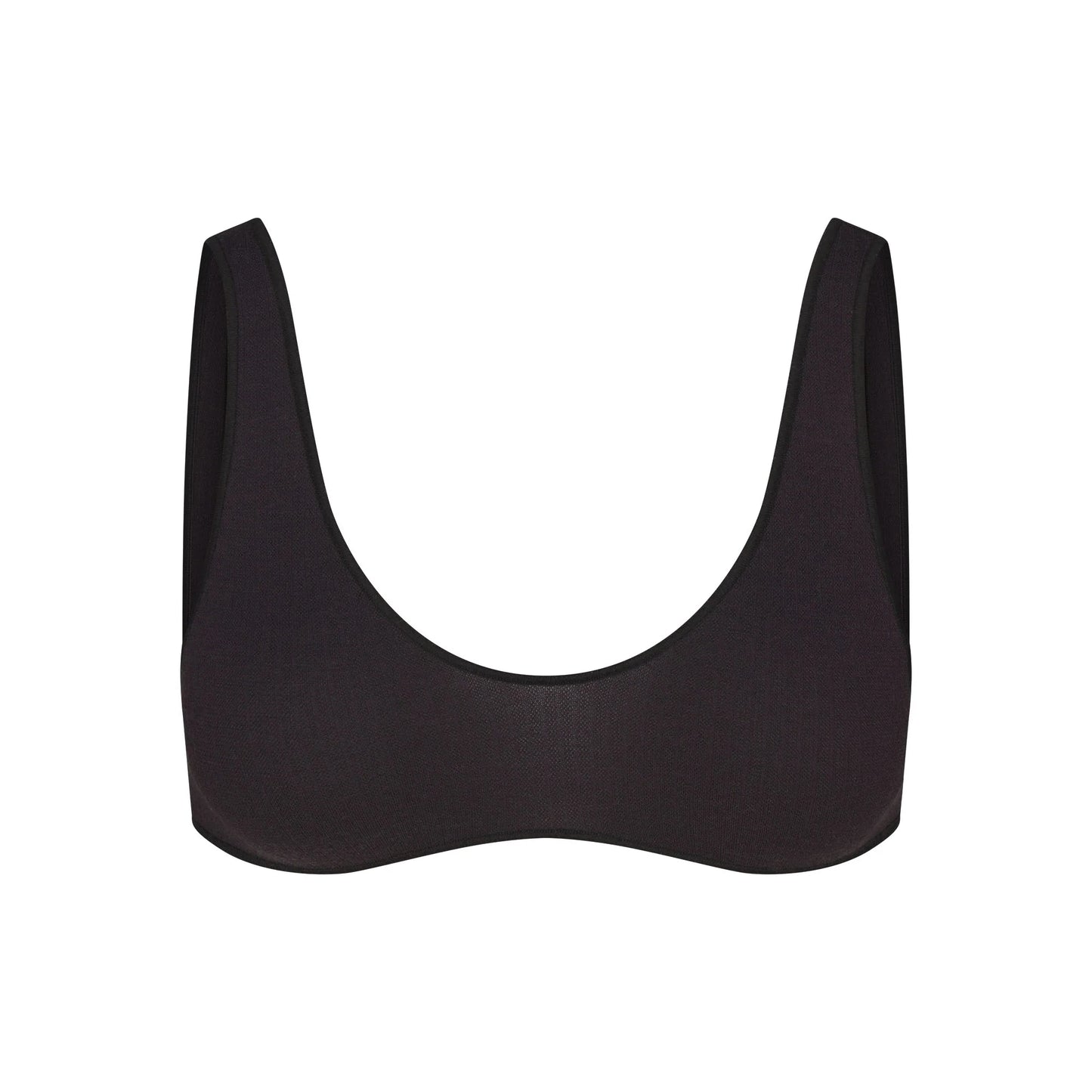 WOOL RIB BRALETTE | OBSIDIAN
