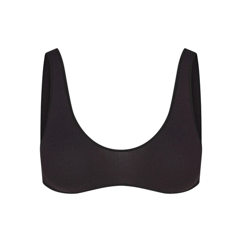 WOOL RIB BRALETTE | OBSIDIAN