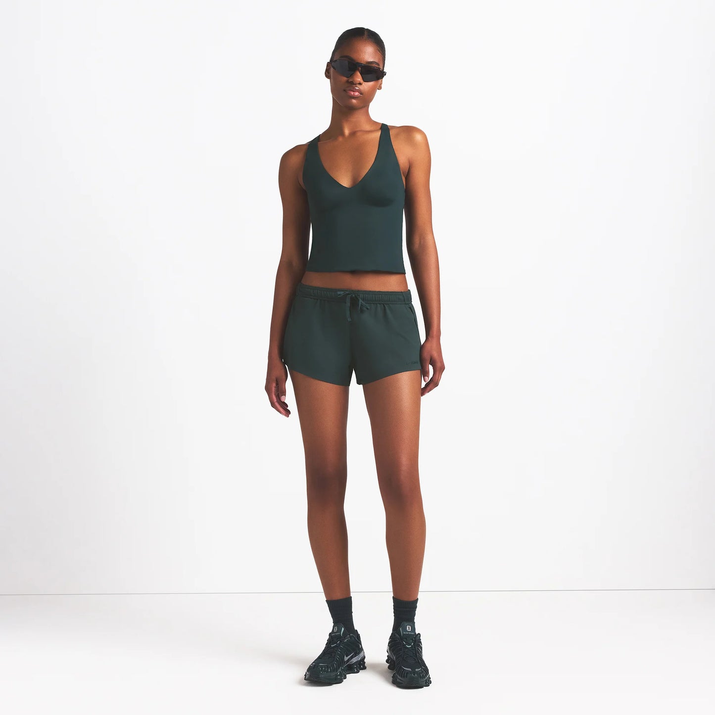 NikeSKIMS SHINE V-NECK TANK | DARK TEAL