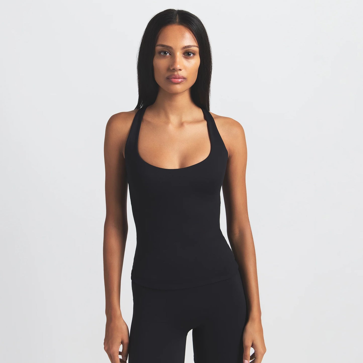 NikeSKIMS MATTE RACERBACK TANK | OBSIDIAN