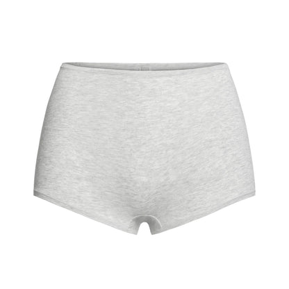 COTTON JERSEY BOY SHORT | LIGHT HEATHER GREY