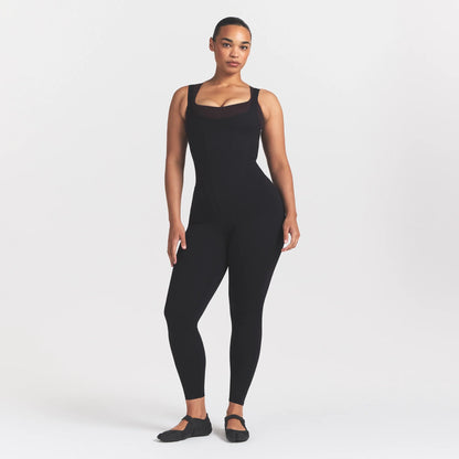 NikeSKIMS MATTE CORSET 29" ONE PIECE | OBSIDIAN