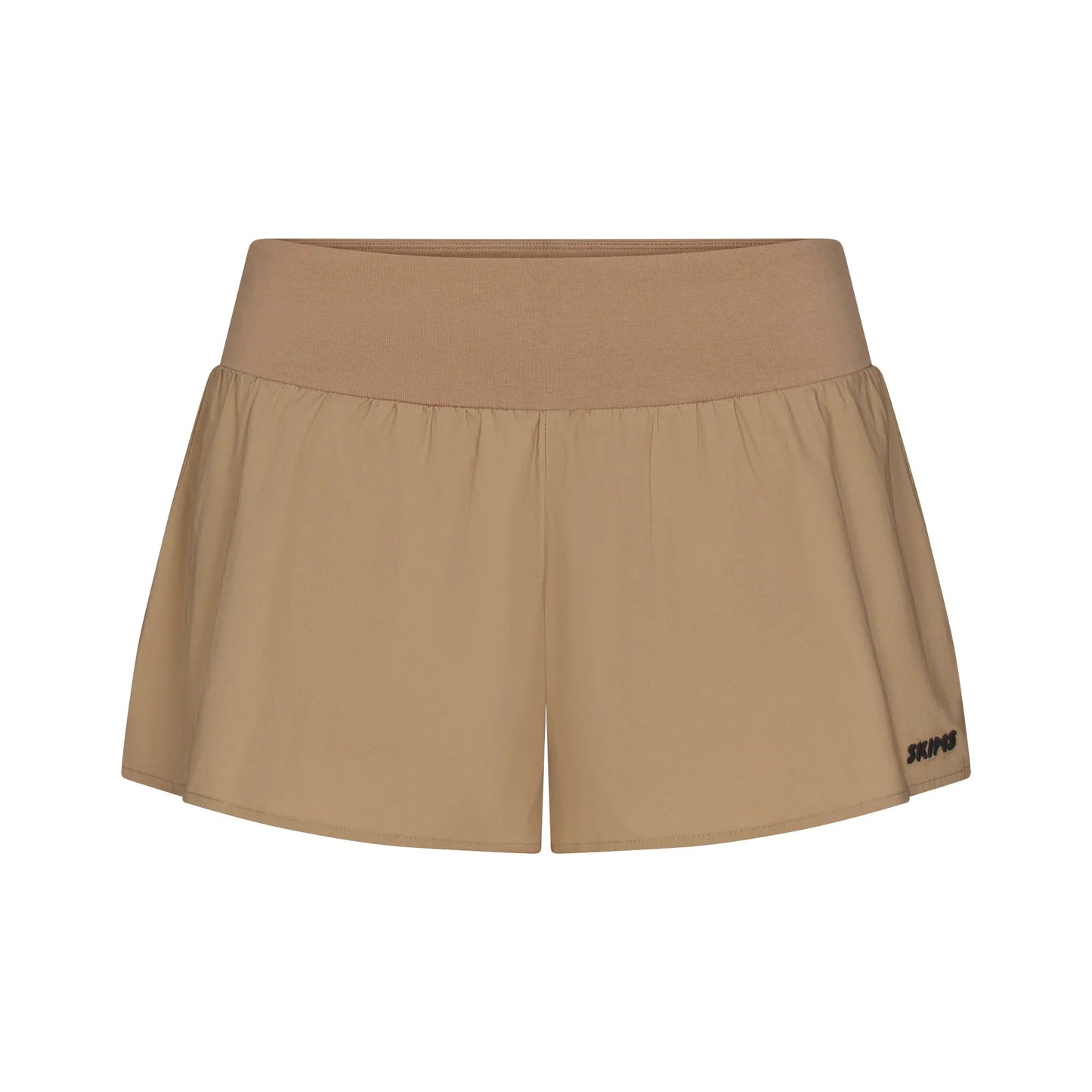 WOVEN COTTON FLUTTER SHORT | DESERT