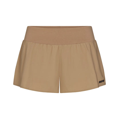 WOVEN COTTON FLUTTER SHORT | DESERT