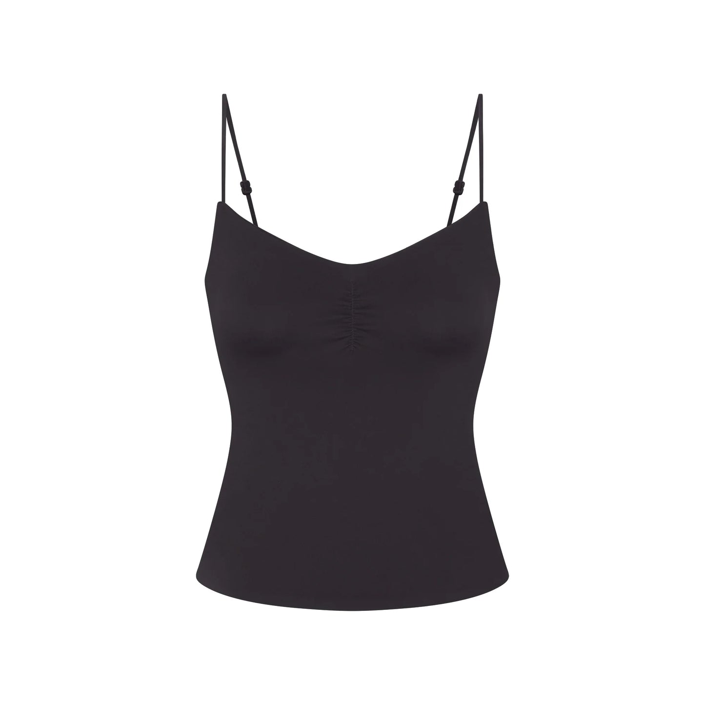 NikeSKIMS MATTE SHIRRED FRONT TANK | OBSIDIAN