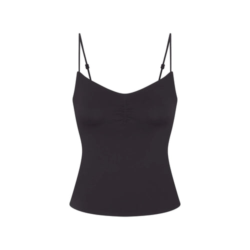 NikeSKIMS MATTE SHIRRED FRONT TANK | OBSIDIAN