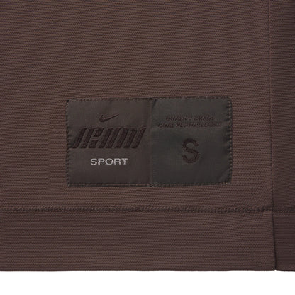 NikeSKIMS AIRY V-NECK OVERSIZED TOP | DARK SEPIA