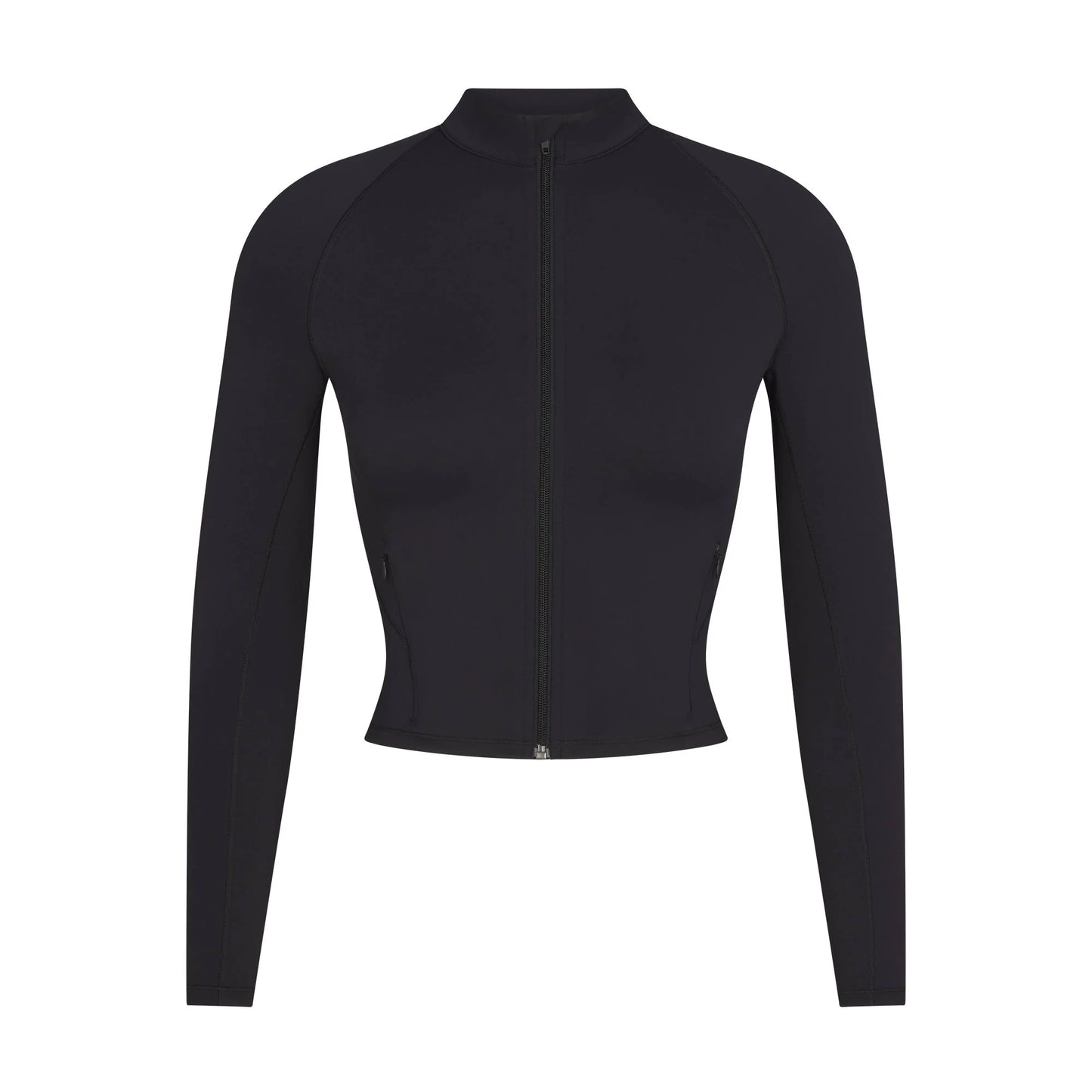 NikeSKIMS MATTE MOCK NECK FULL ZIP JACKET | OBSIDIAN