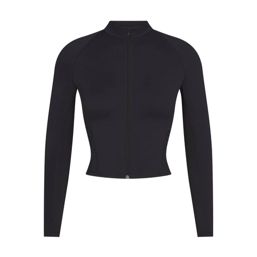 NikeSKIMS MATTE MOCK NECK FULL ZIP JACKET | OBSIDIAN