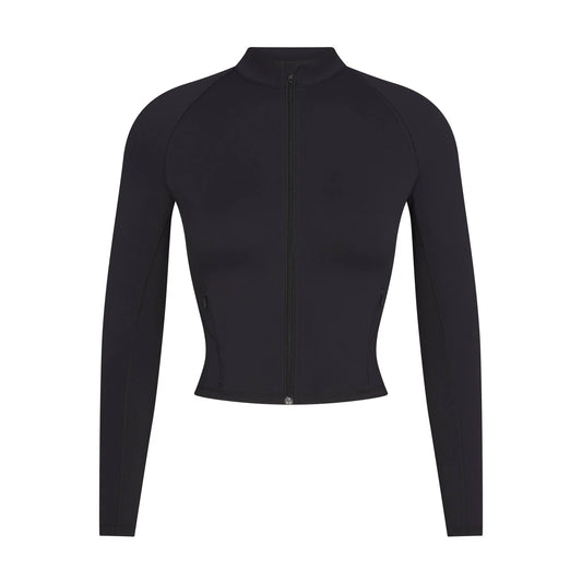NikeSKIMS MATTE MOCK NECK FULL ZIP JACKET | OBSIDIAN