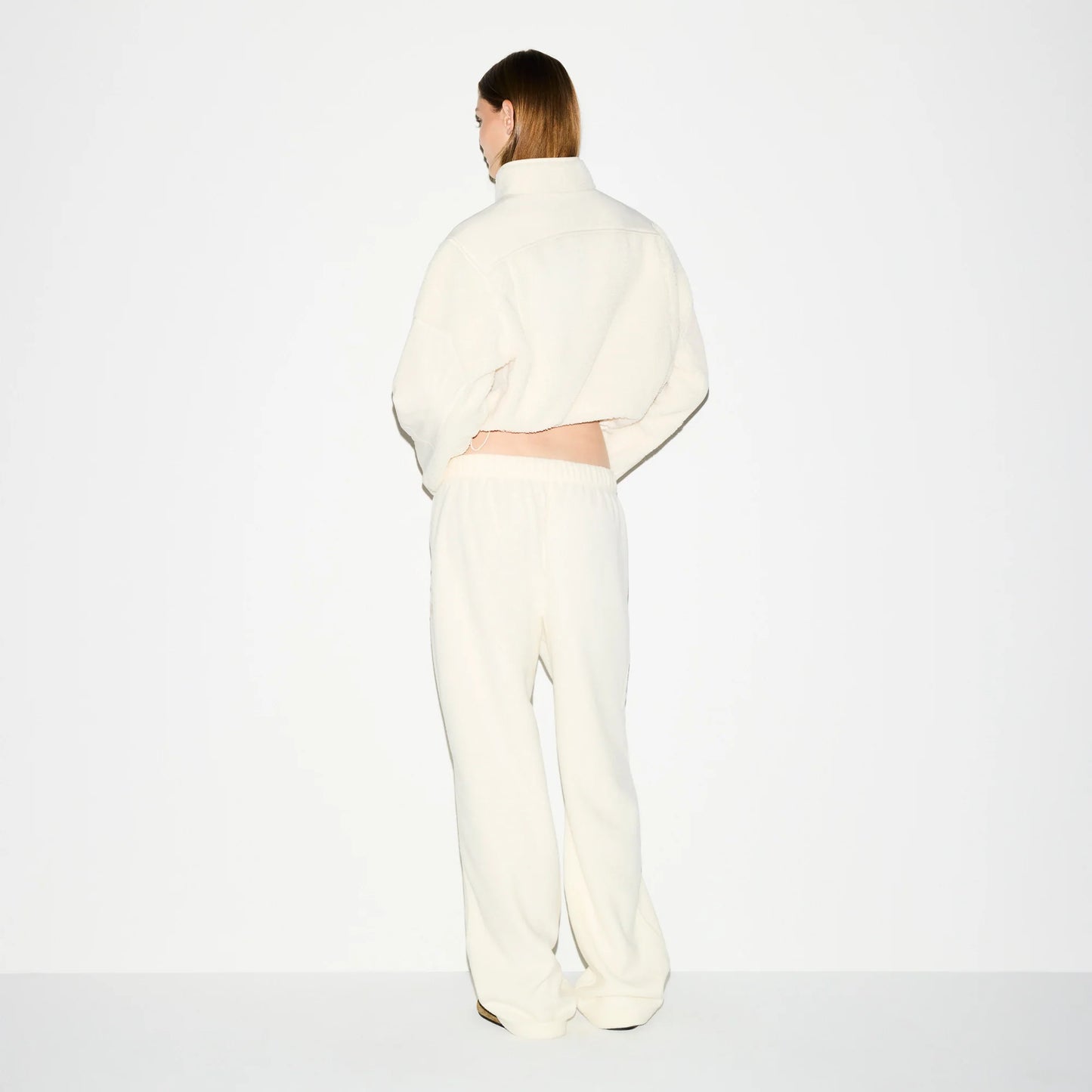 OUTDOOR FLEECE STRAIGHT LEG PANT | ECRU