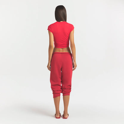 COTTON FLEECE CLASSIC JOGGER | WASHED RED