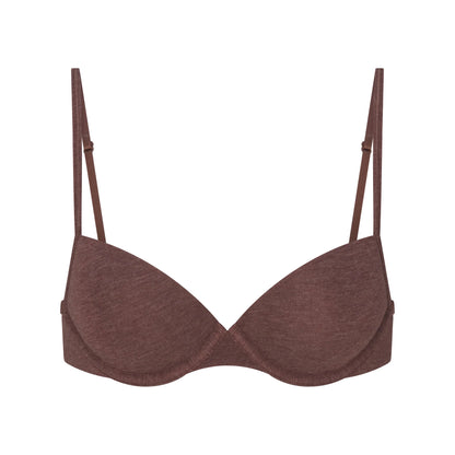 EVERYDAY COTTON T-SHIRT BRA | COCOA HEATHER