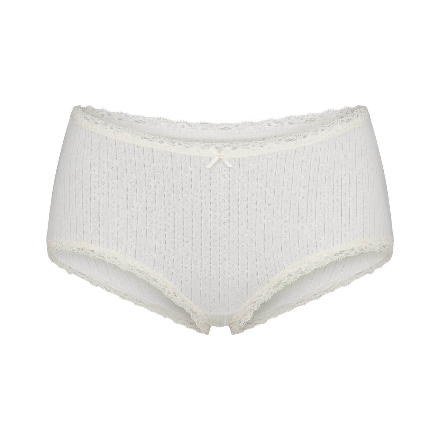 LIGHTWEIGHT COTTON POINTELLE LACE BOY SHORT | MARBLE TONAL
