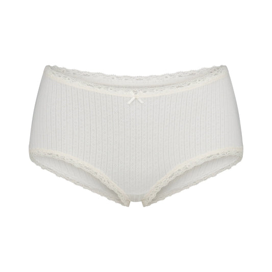 LIGHTWEIGHT COTTON POINTELLE LACE BOY SHORT | MARBLE TONAL